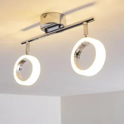 hofstein Plafonnier Soppana LED Chrome, 2 lumières