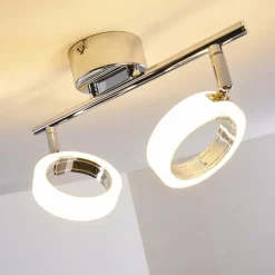 hofstein Plafonnier Soppana LED Chrome, 2 lumières