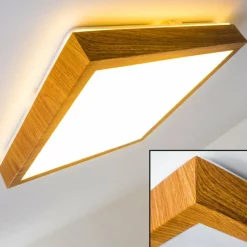 hofstein Plafonnier Sora Wood LED Bois clair, 1 lumière