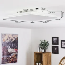 hofstein Plafonnier Sordos LED Blanc, 1 lumière, Détecteur de mouvement