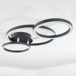 hofstein Plafonnier Sorte LED Chrome, Noir, 1 lumière