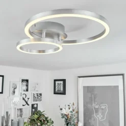 hofstein Plafonnier Sorte LED Nickel mat, 1 lumière