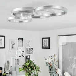 hofstein Plafonnier Sorte LED Nickel mat, 1 lumière