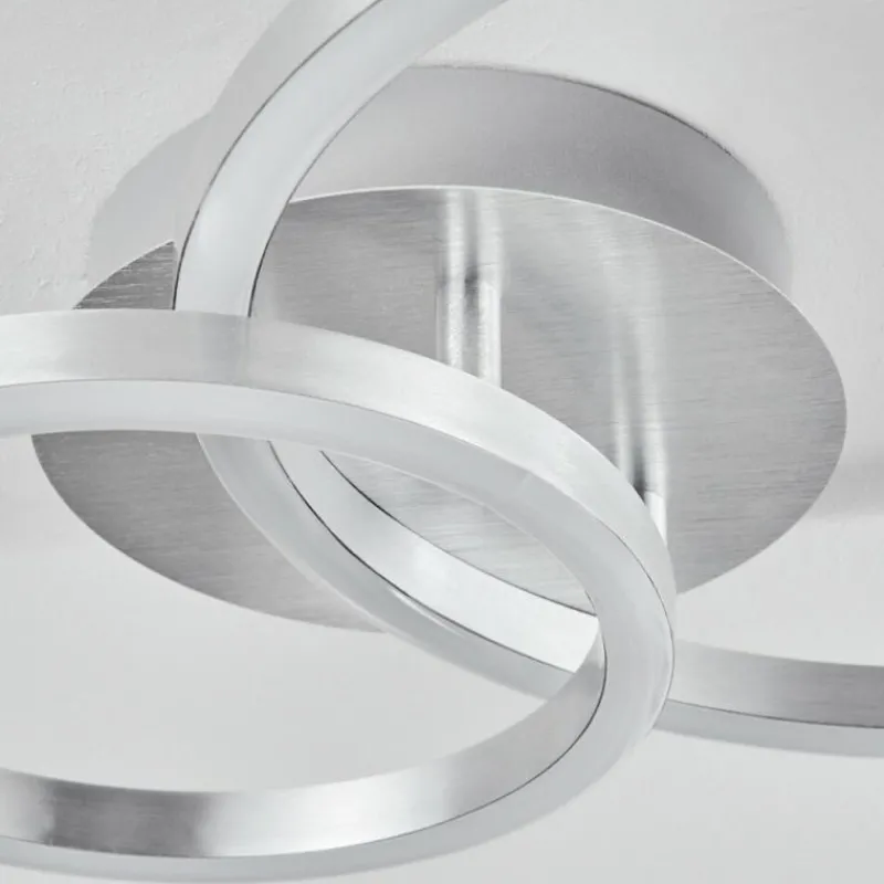 hofstein Plafonnier Sorte LED Nickel mat, 1 lumière