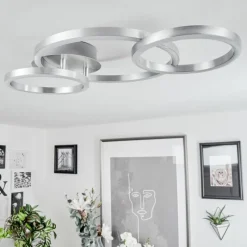 hofstein Plafonnier Sorte LED Nickel mat, 1 lumière