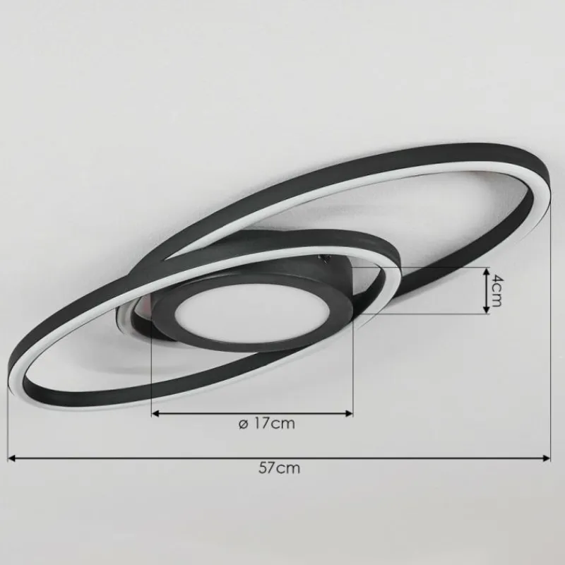 hofstein Plafonnier Sorte LED Noir, Blanc, 1 lumière