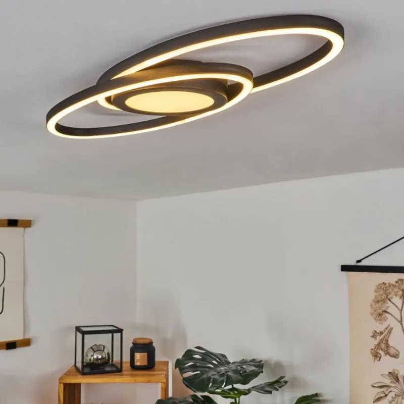 hofstein Plafonnier Sorte LED Noir, Blanc, 1 lumière