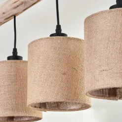 Lampes En Tissu-hofstein Plafonnier Soungou Écru, Noir, 5 lumières