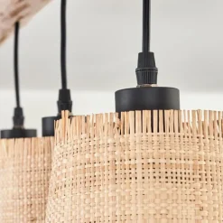Luminaires Scandinaves-hofstein Plafonnier Soungou Écru, Noir, 5 lumières