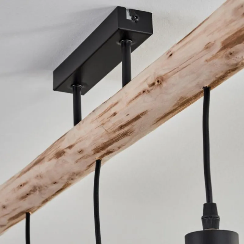 hofstein Plafonnier Soungou Écru, Noir, 5 lumières