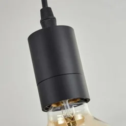 hofstein Plafonnier Soungou Écru, Noir, 5 lumières