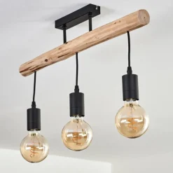 Luminaires Scandinaves-hofstein Plafonnier Soungou Écru, Noir, 3 lumières