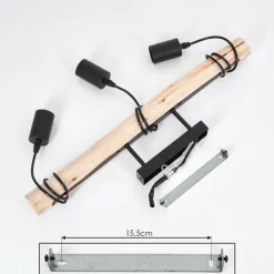 Luminaires Scandinaves-hofstein Plafonnier Soungou Écru, Noir, 3 lumières