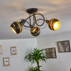 hofstein Plafonnier Southwest Or, Noir, 3 lumières