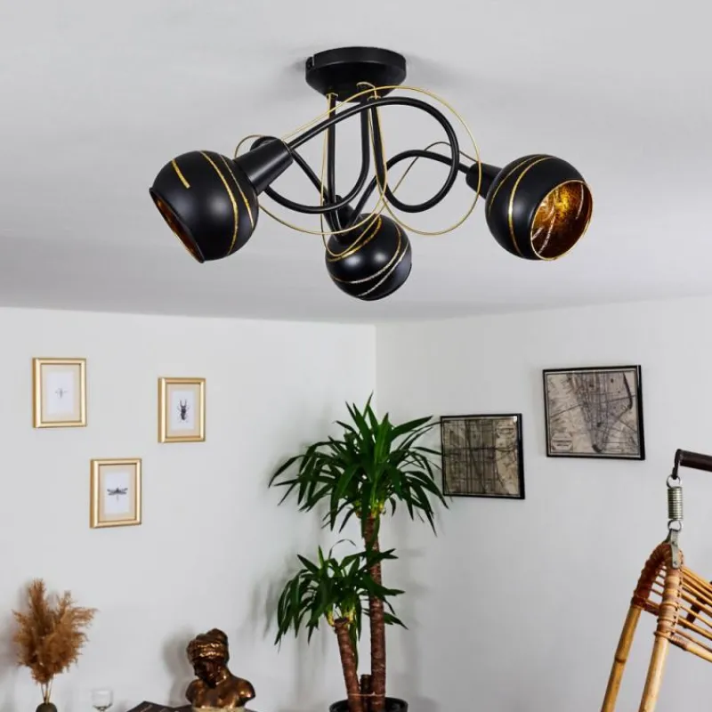 hofstein Plafonnier Southwest Or, Noir, 3 lumières