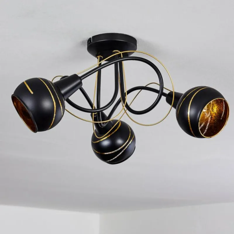 hofstein Plafonnier Southwest Or, Noir, 3 lumières