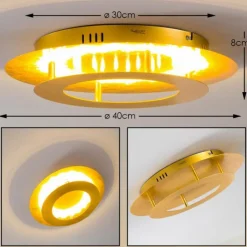 Lampes Dorées-hofstein Plafonnier Springdale LED Or, 1 lumière