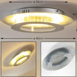 hofstein Plafonnier Springdale LED Argenté, 11 lumières* Éclairage Led