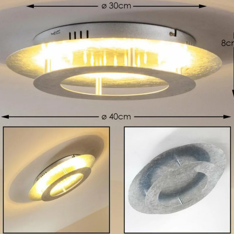 hofstein Plafonnier Springdale LED Argenté, 11 lumières* Éclairage Led