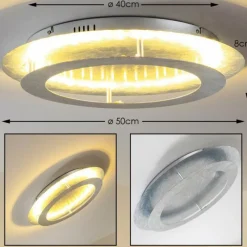 hofstein Plafonnier Springdale LED Argenté, 4 lumières* Éclairage Led