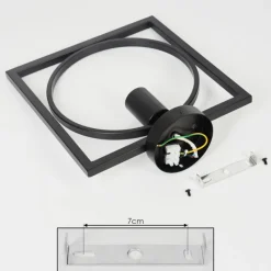 Lampes Industrielles-hofstein Plafonnier Srelau Noir, 1 lumière