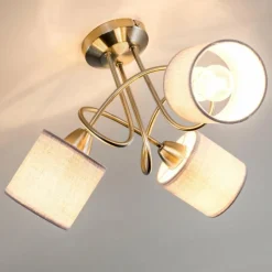 Lampes En Tissu-hofstein Plafonnier Stai Nickel mat, 3 lumières