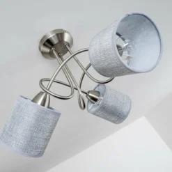 Lampes En Tissu-hofstein Plafonnier Stai Nickel mat, 3 lumières