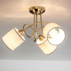 Lampes En Tissu-hofstein Plafonnier Stai Nickel mat, 3 lumières