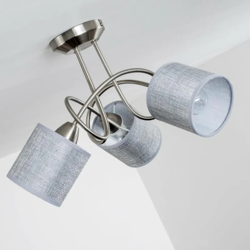 Lampes En Tissu-hofstein Plafonnier Stai Nickel mat, 3 lumières