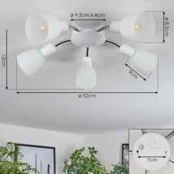 hofstein Plafonnier Starkeryd Chrome, Blanc, 5 lumières