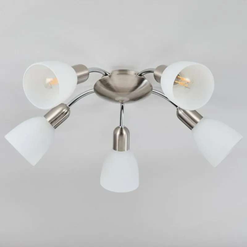 hofstein Plafonnier Starkeryd Nickel mat, 5 lumières
