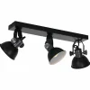 Lampes Industrielles-Luminaires Steinhauer Plafonnier Steinhauer Brooklyn Noir, 3 lumières