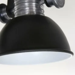 Lampes Industrielles-Luminaires Steinhauer Plafonnier Steinhauer Brooklyn Noir, 3 lumières