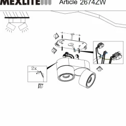 Luminaires Steinhauer Plafonnier Steinhauer Fez LED Noir, 2 lumières* Éclairage Led