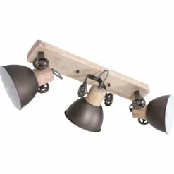Lampes Industrielles-Luminaires Steinhauer Plafonnier Steinhauer Gearwood Anthracite, 3 lumières