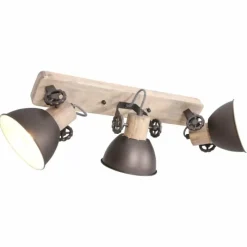 Lampes Industrielles-Luminaires Steinhauer Plafonnier Steinhauer Gearwood Anthracite, 3 lumières