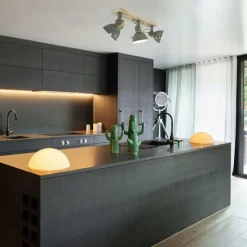 Lampes Industrielles-Luminaires Steinhauer Plafonnier Steinhauer Gearwood Vert, 3 lumières