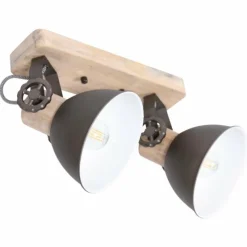 Lampes En Bois-Luminaires Steinhauer Plafonnier Steinhauer Gearwood Bois clair, 2 lumières