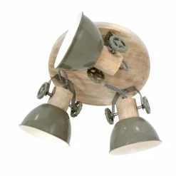 Lampes Industrielles-Luminaires Steinhauer Plafonnier Steinhauer Gearwood Brun, Vert, 3 lumières