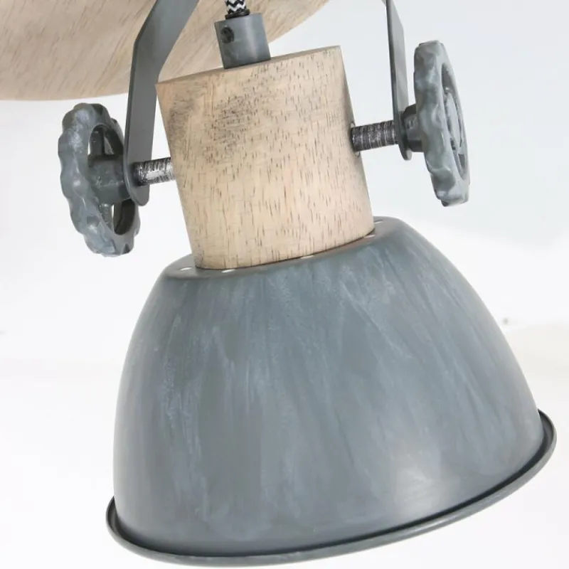 Lampes Industrielles-Luminaires Steinhauer Plafonnier Steinhauer Gearwood Brun, Gris, 3 lumières