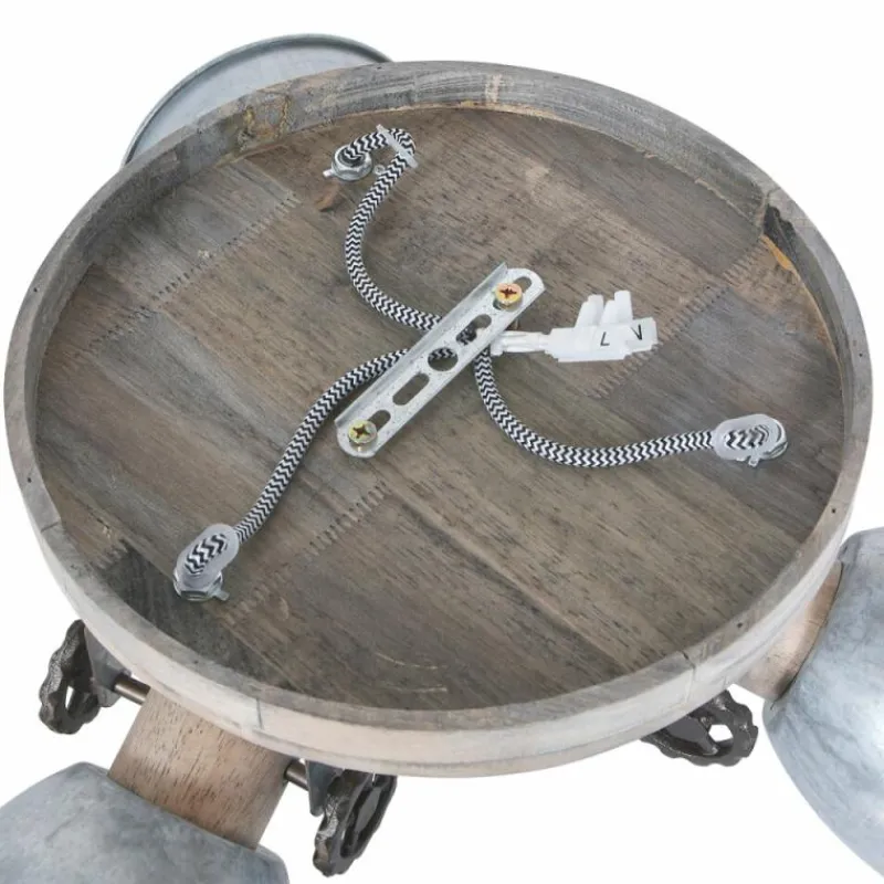 Lampes Industrielles-Luminaires Steinhauer Plafonnier Steinhauer Gearwood Brun, Gris, 3 lumières