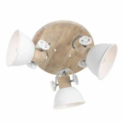 Lampes Industrielles-Luminaires Steinhauer Plafonnier Steinhauer Gearwood Brun, Blanc, 3 lumières