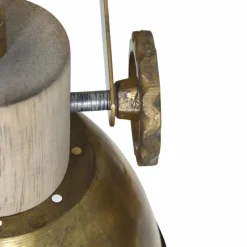 Lampes Industrielles-Luminaires Steinhauer Plafonnier Steinhauer Gearwood Bronze, Bois clair, 3 lumières