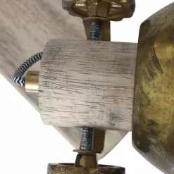 Lampes Industrielles-Luminaires Steinhauer Plafonnier Steinhauer Gearwood Bronze, Bois clair, 3 lumières