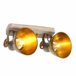 Lampes Industrielles-Luminaires Steinhauer Plafonnier Steinhauer Gearwood Bronze, 2 lumières