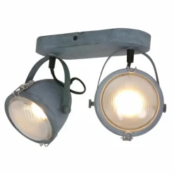 Lampes Industrielles-Luminaires Steinhauer Plafonnier Steinhauer Mexlite Gris, 2 lumières