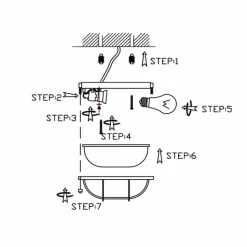 Luminaires Steinhauer Plafonnier Steinhauer Mexlite Brun, 1 lumière