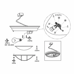 Luminaires Steinhauer Plafonnier Steinhauer Mexlite Brun, 1 lumière