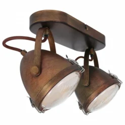 Luminaires Steinhauer Plafonnier Steinhauer MEXLITE Brun, 2 lumières* Spots Et Projecteurs