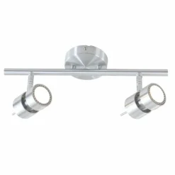 Luminaires Steinhauer Plafonnier Steinhauer Natasja LED Acier inoxydable, 2 lumières* Éclairage Led